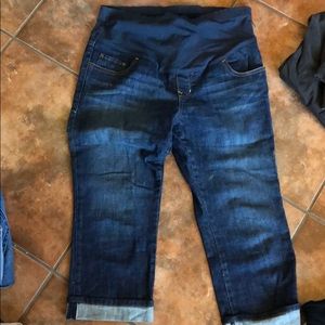 2 pairs of maternity pants & 1pair of free capris